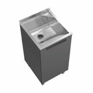 Kit Lavanderia Mini Cor Chumbo (Tanque + Balcão)