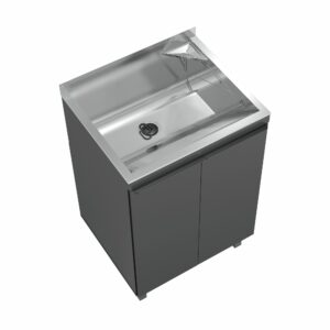 Kit Lavanderia 500 Cor Chumbo (Tanque + Balcão)