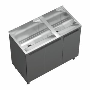 Kit Lavanderia Duplo Super Cor Chumbo (Tanque + Balcão)